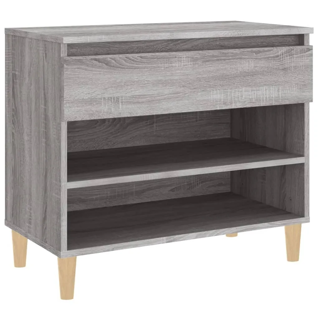 Portascarpe grigio Sonoma 70x36x60 cm in materiale ligneo