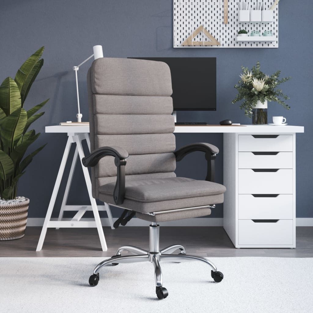 Möbel Bürostuhl mit Massagefunktion Taupe Stoff - Bürostühle 349723