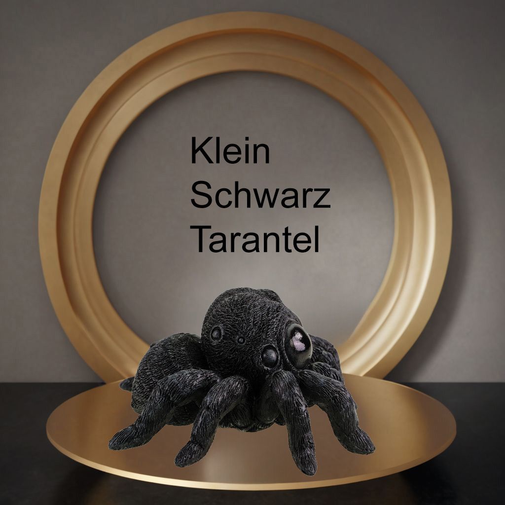 Dekofigur Tarantel schwarz 15 x 10 x 9 cm Polyresin Spinne Tierfigur Dekoration