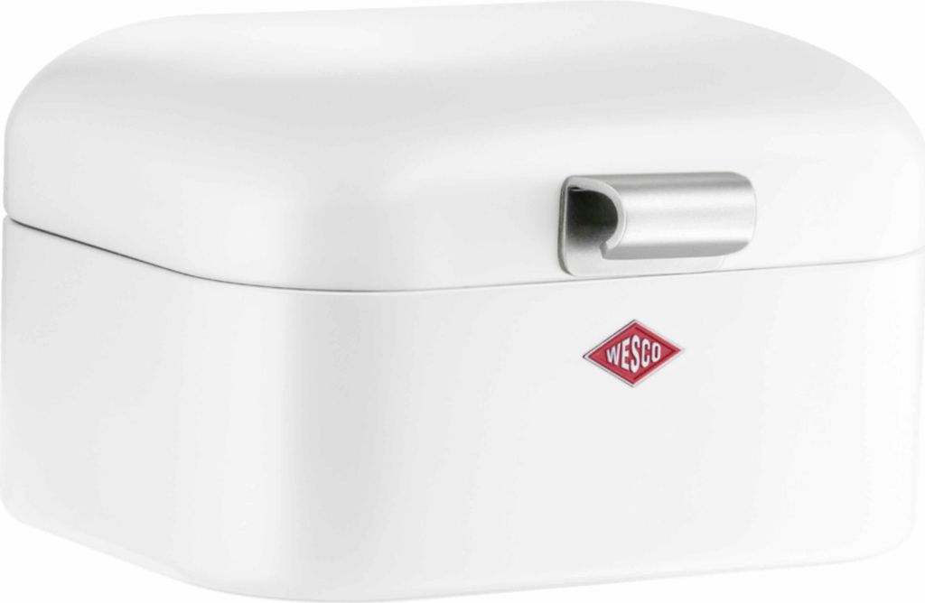 Wesco Mini Grandy, Frühstücksbox, Brotdose, Butterbrotsdose, Weiß, Stahlblech, 235001-01