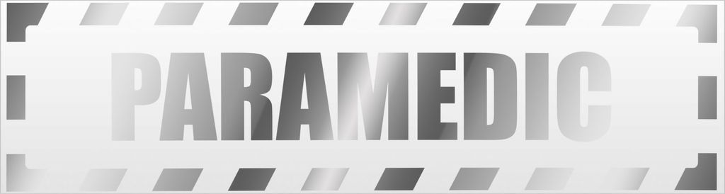 Kiwistar Paramedic gestreift Magnetschild Schild magnetisch - 45cm Chrom - Magnetfolie für Auto PKW Kfz