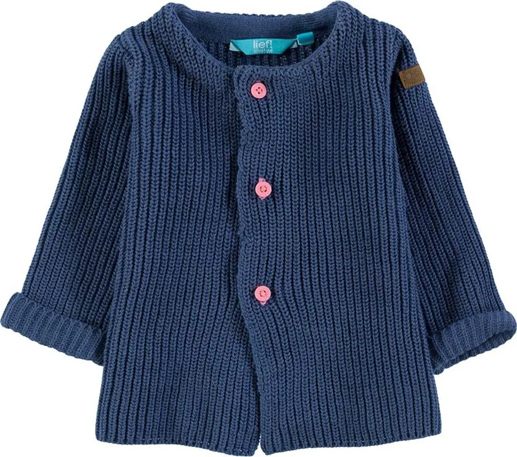 Gilet bébé bleu marine Lief : finissez-en avec les pulls qui grattent !