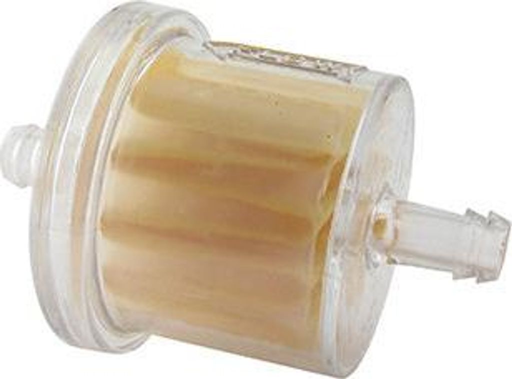 Universeller Papier-Sieb-Benzinfilter (80 Mikron), Für Hochdurchsatz-Modelle - ø: Eingang: 6,75 / 4,3 mm