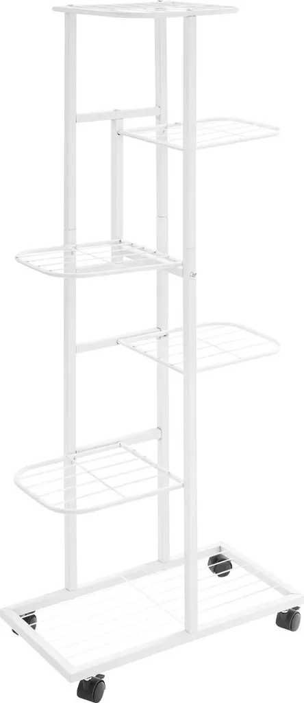 Espositore Piante Bianco 6 Ripiani | Supporto Mobile Urban Jungle