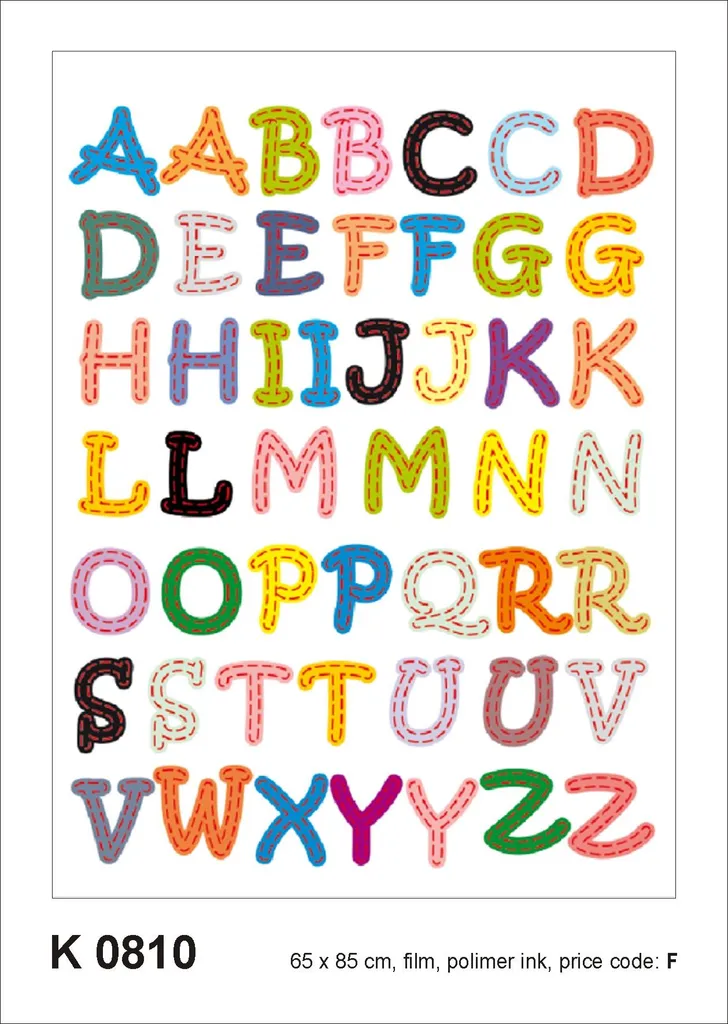 Décoration murale alphabet pour chambre enfant coloris vert et bleu