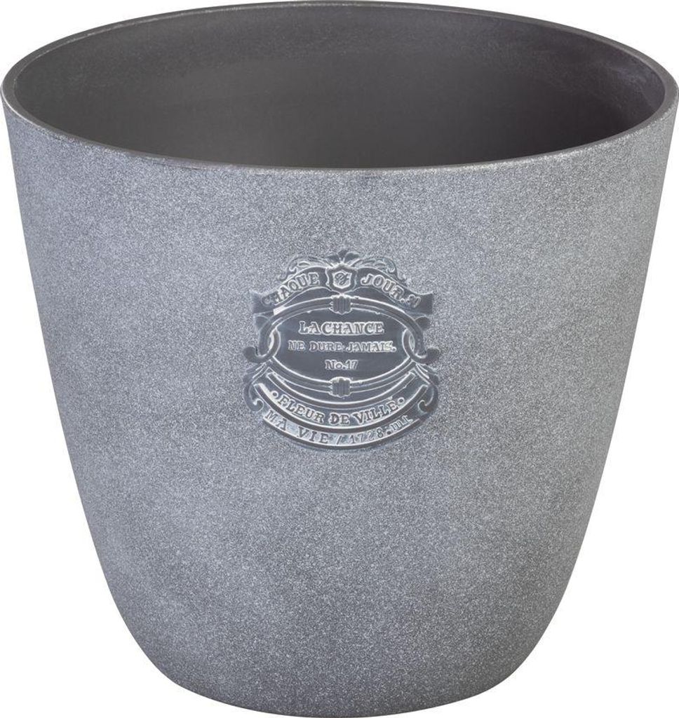 Bloempot Strend, kleur grijs, 28,5x26 cm Productafbeelding 