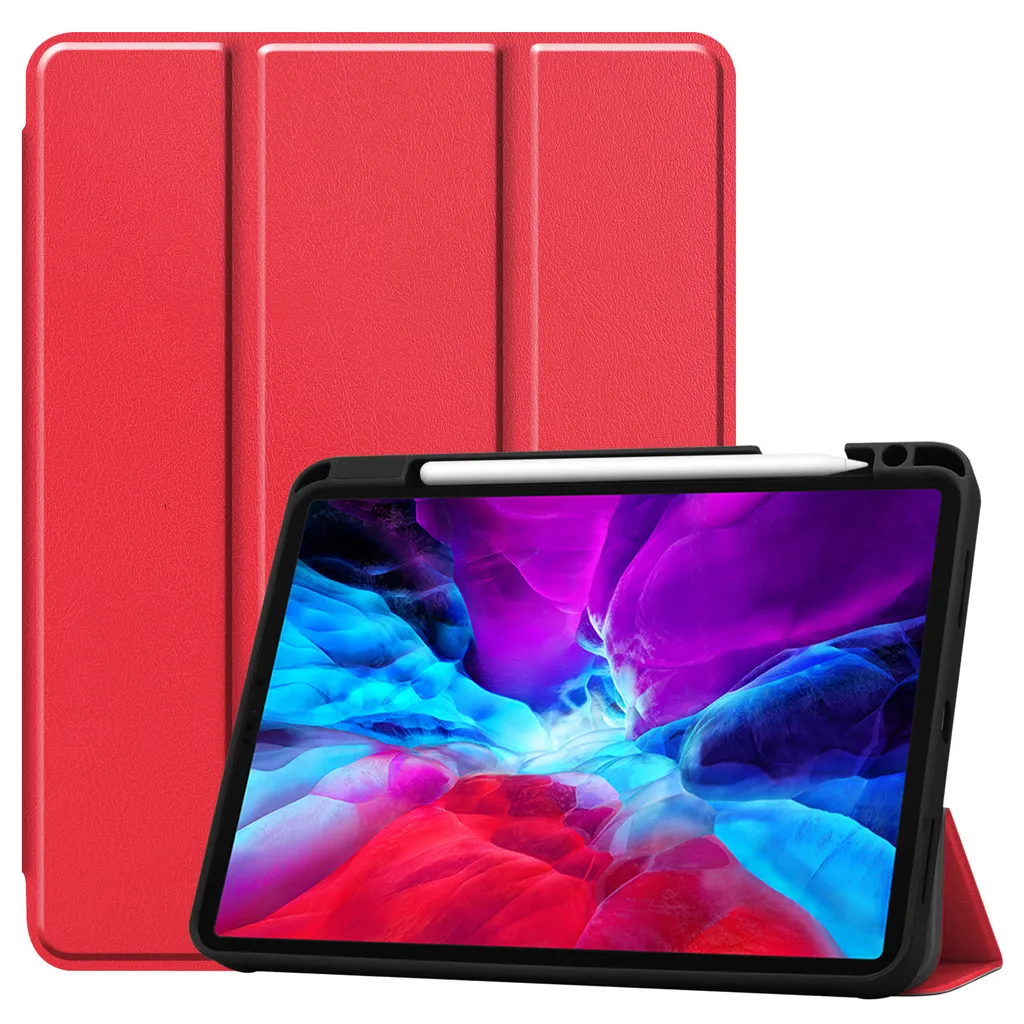 Smart Cover per Apple iPad Pro 12,9 pollici 2020 Custodia protettiva Cover Stand Case Rosso