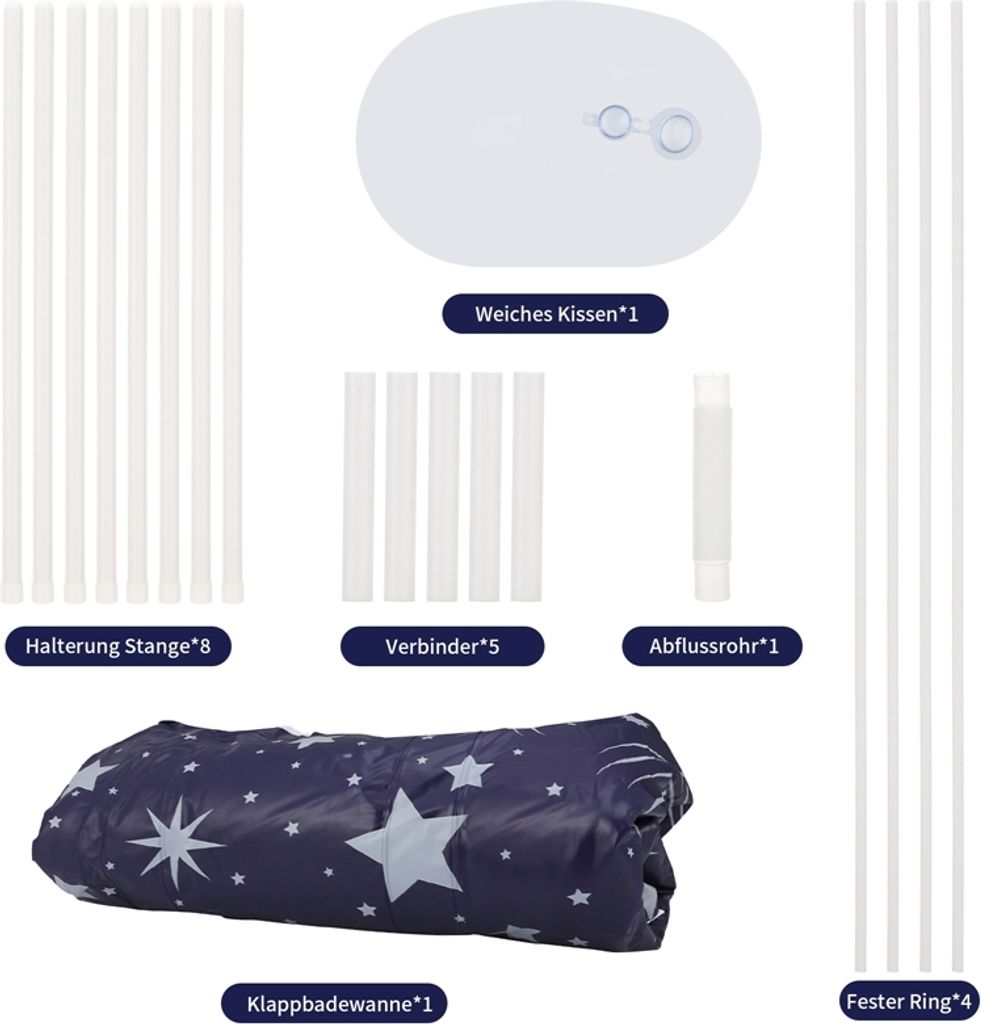 70 * 65 cm Skládací vana Přenosná SPA vana Koupelna pro Obrázek produktu 4