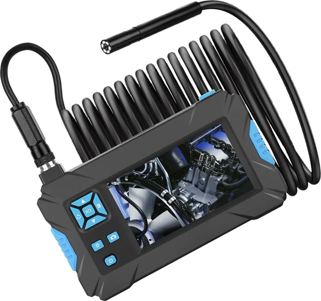 Caméra endoscope pour mécanique et plomberie fil 5m avec écran intégré