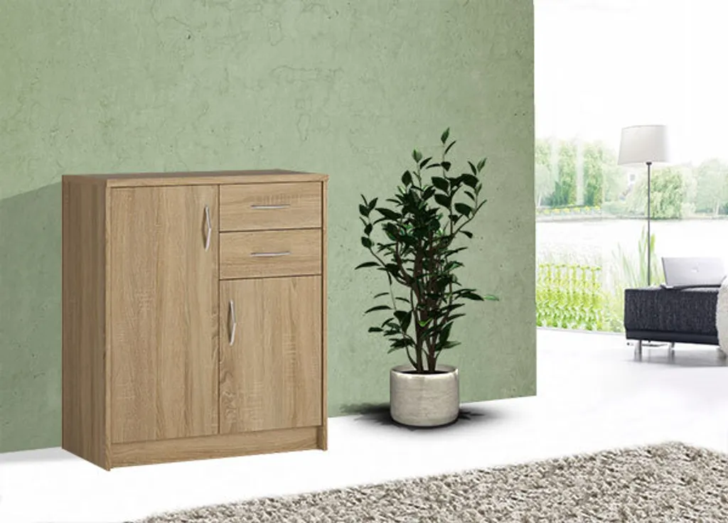 Cassettiera Rovere Sonoma 74cm - Mobile Salvaspazio Alta Qualità