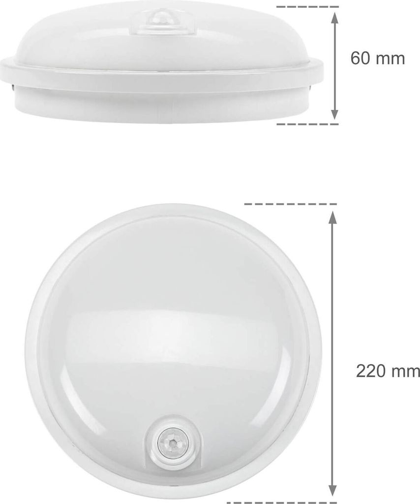 Spectrum LED Außenleuchte Wandlampe Weiß oval IP54 20W Produktbild 22