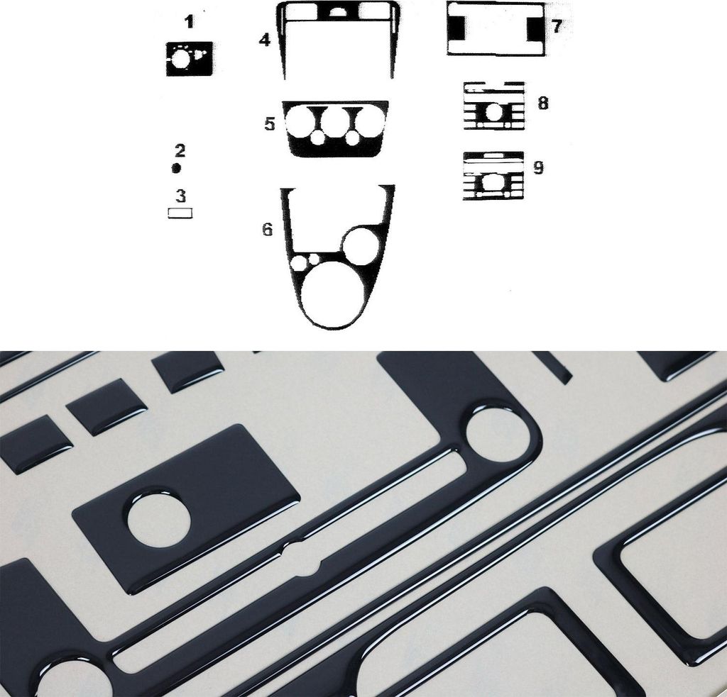 Innenraum Dekor Cockpit für Ford Fusion 2005-2012 Piano Schwarz Optik 9tlg