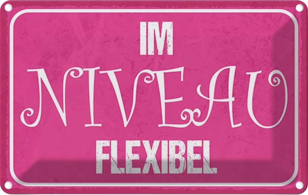 vianmo Blechschild 12x18 cm Im NIVEU flexibel Dekoration Spruch Zitat