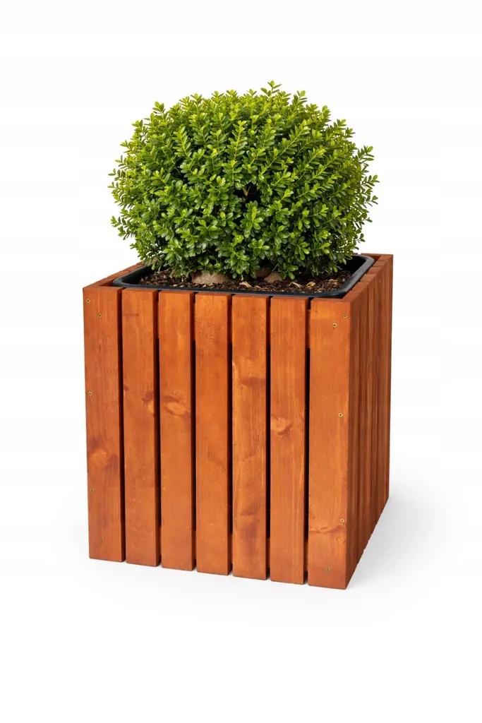 Jardinière bois massif anti-pourrissement - Pot de fleurs haute qualité