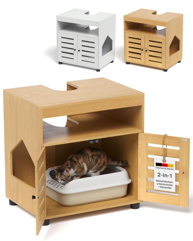 EASECAT Katzenschrank als Waschbeckenunterschrank – Produktbild 