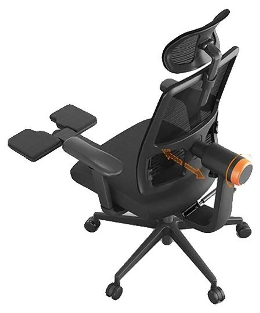 Siège de bureau réglable en hauteur et fauteuil de travail compact noir