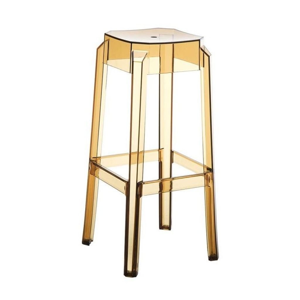 2er Set Barhocker Fox, transparent - bernstein Produktbild 