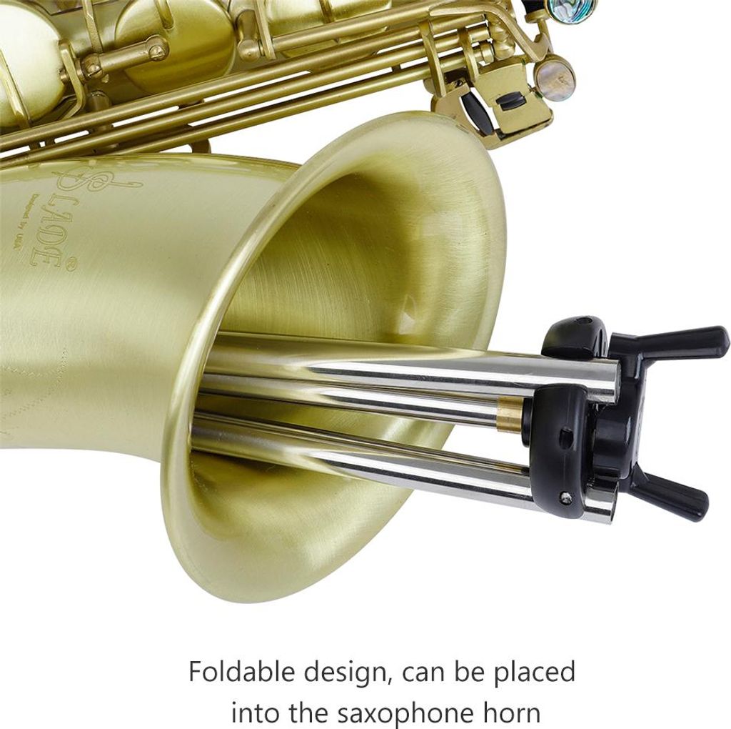 Faltbarer Tenorsaxophonständer, tragbarer Saxophon-Bodenhalter aus Metall mit Tragetasche