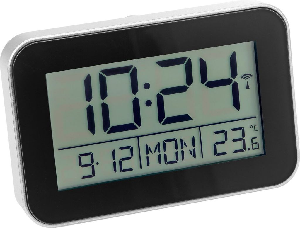 Atlanta 1802/19 Digital-Funkwecker Silberfarben
