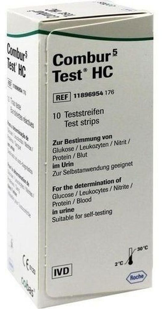 Combur 5 Teststrips voor urineonderzoek (10 stuks) Productafbeelding 