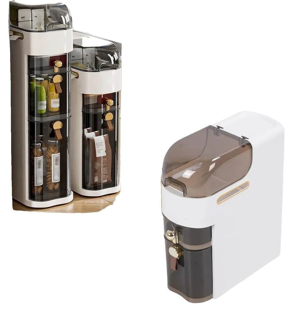 Petit meuble d'angle à roulettes design épuré pour rangement polyvalent