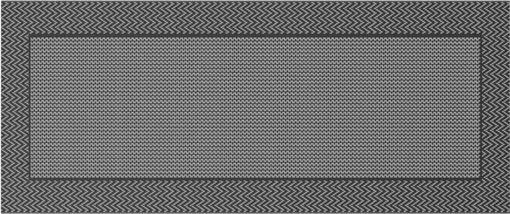 Tapis extérieur anti-taches et drainant 600x250 cm ARAKIL noir/gris