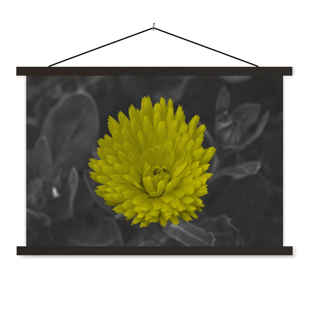 MuchoWow Textilposter Blumen - Aquarell - Löwenzahn 120x80 cm mit schwarzem Rahmen - Wanddeko