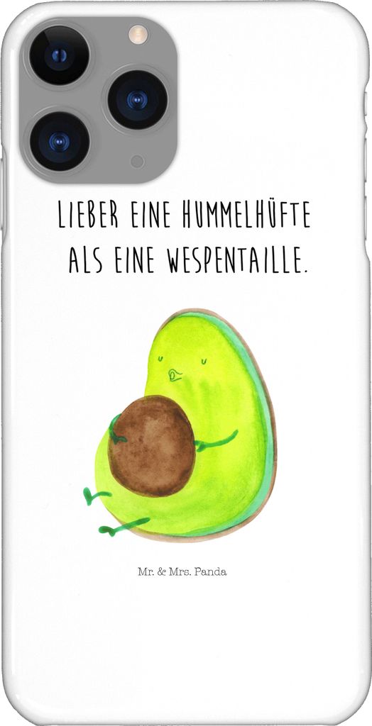 Mr. & Mrs. Panda Iphone 11 Pro Handyhülle Avocado Pfeifen - Weiß - Geschenk, Premium Kunststoff, Diät, Ernährung, Handy Case, Abnehmen