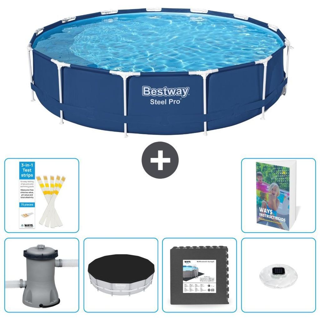 Bestway Steel Pro Rund - 396x84 cm - 7-teilig S312