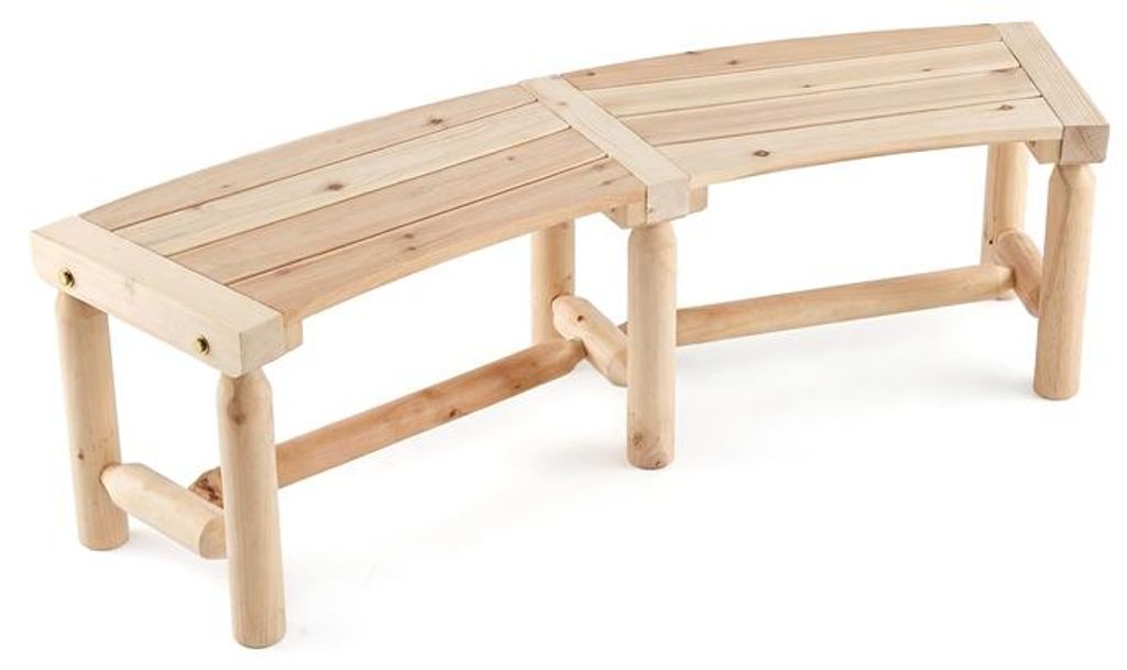 KOMFOTTEU Zakřivená venkovní lavička, odolná vůči Obrázek produktu 
