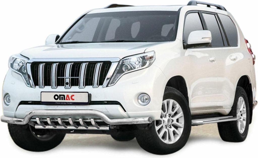 Frontschutzbügel Frontbügel für Toyota Land Cruiser 150 2013-17 ABE Stahl Silber