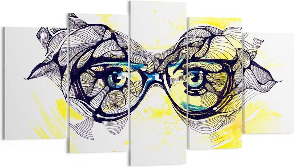 Bild auf Leinwand - Leinwandbild - Person Auge Schatten Dekoration - 160x85cm - Wand Bild - Wanddeko - Leinwanddruck - Bilder - Kunstdruck - Leinwa...