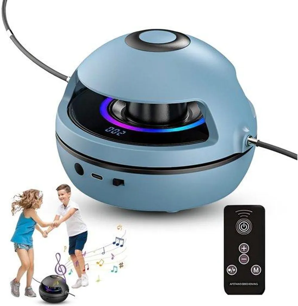 Appareil de Saut Intelligent avec Affichage LED et Télécommande - Bleu