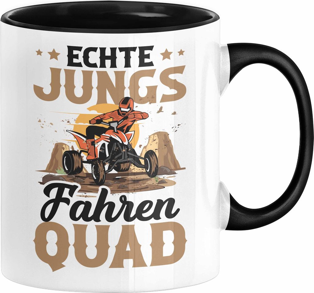 Quad-Fahrer Tasse Geschenk Echte Jungs Fahren Quad Produktbild 