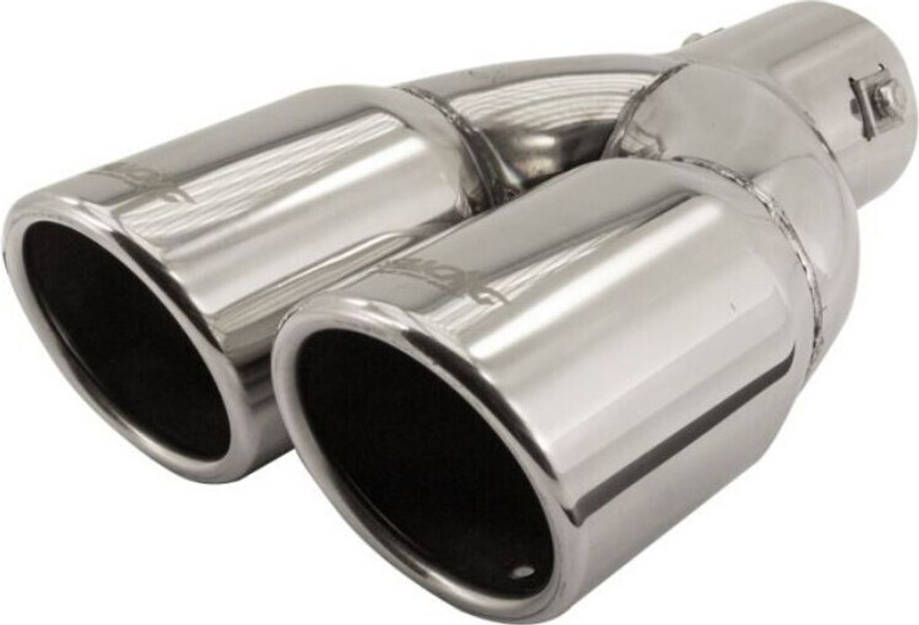 Simoni Racing TRX/18 Auspuffblende Endrohr Blende Ø76mm 230mm Rund V-Form Edelstahl