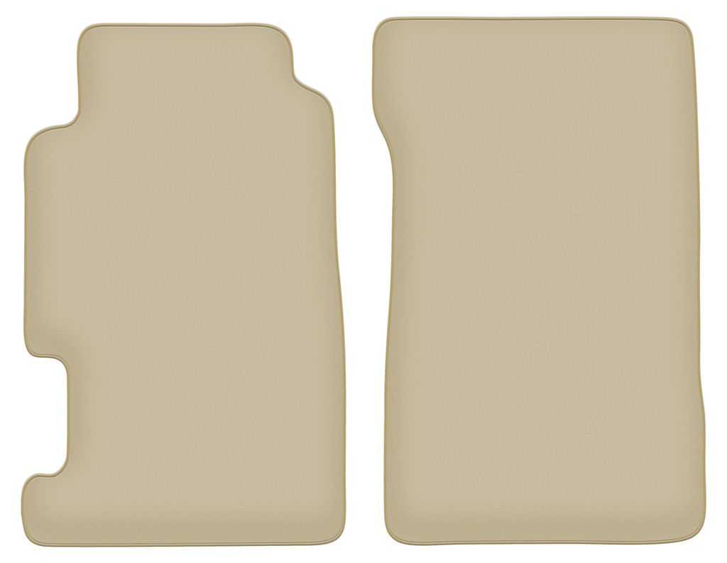 Velours-Fußmatten Vorne PREMIUM beige passend für Honda Prelude IV (1991-1996, Coupe) – mit Befestigungen – passgenau