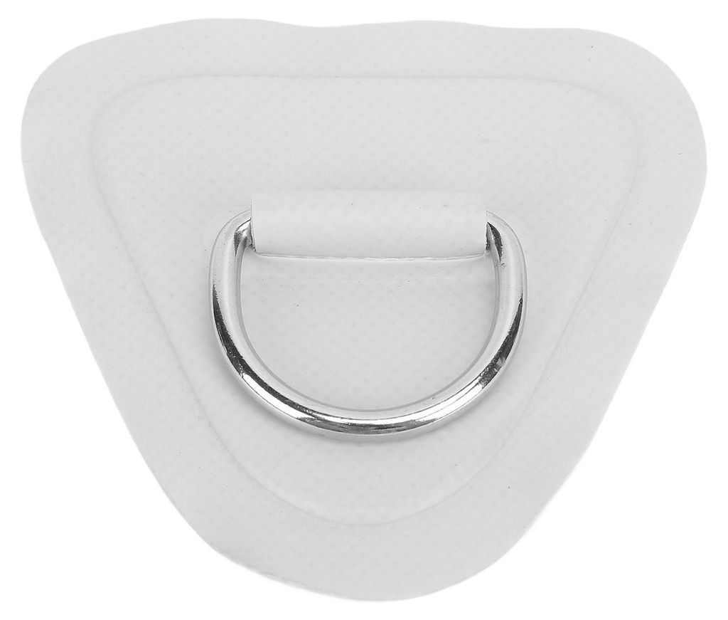 D-Ring-Patch, dreieckig, UV-beständig, PVC-Seilschnalle für Schlauchboot, Kajak, Beiboot, Grau