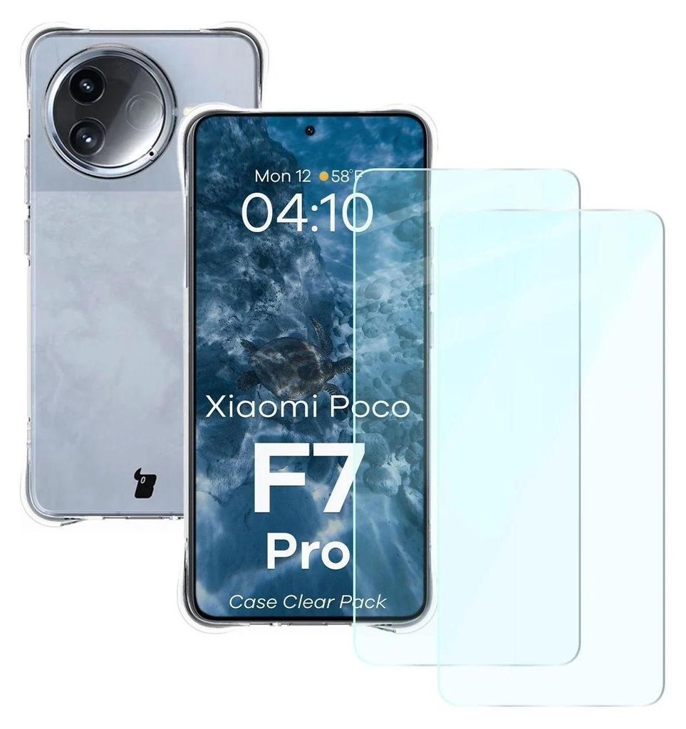 Bizon Case Clear Pack-Hülle + 2x Displayschutzglas für Produktbild 