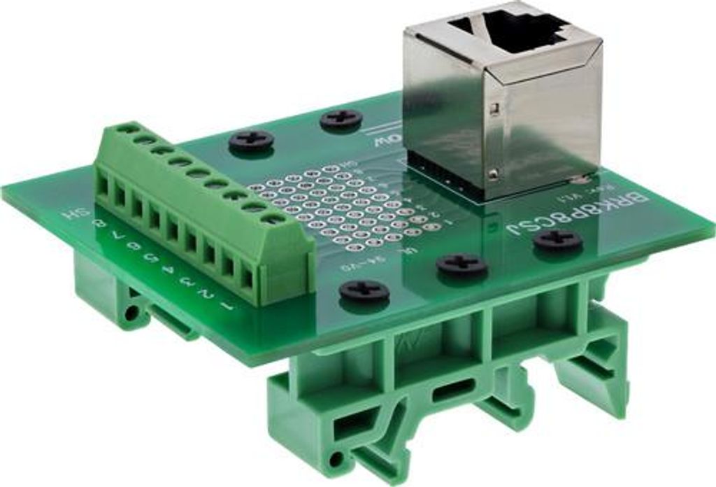 InLine Terminalblock, RJ45 Buchse, nach oben, für Hutschiene
