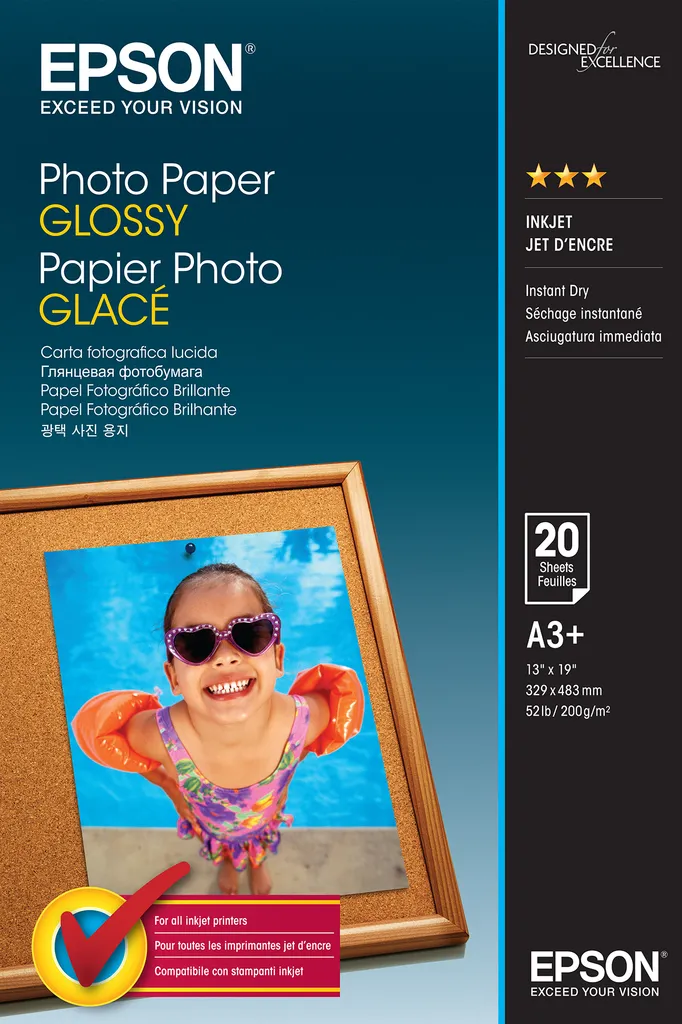 Papier Photo Epson A3+ Glossy 200g : Finies les Impressions Ternes !