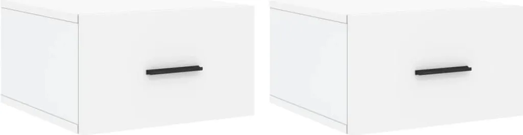 vidaXL Comodini da Parete 2 pz Bianchi 35x35x20 cm - Offerta Arredo Casa
