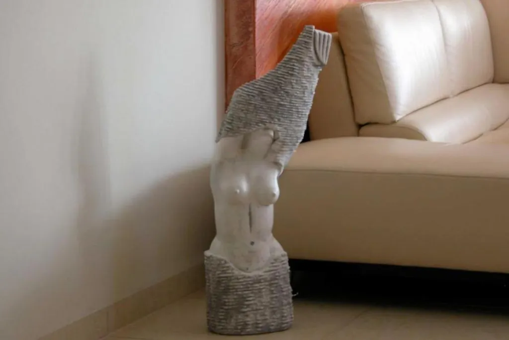 Sculpture Abstraite 73cm Figurine de Décoration Grand Format Design Art