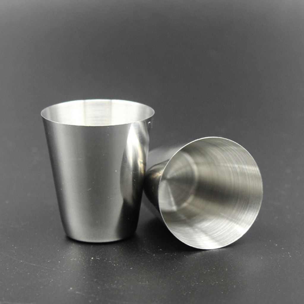 HAC24 16 Stück Edelstahl Schnapsgläser | 2cl Shotgläser Pinnchen | Bruchsicher & Spülmaschinenfest