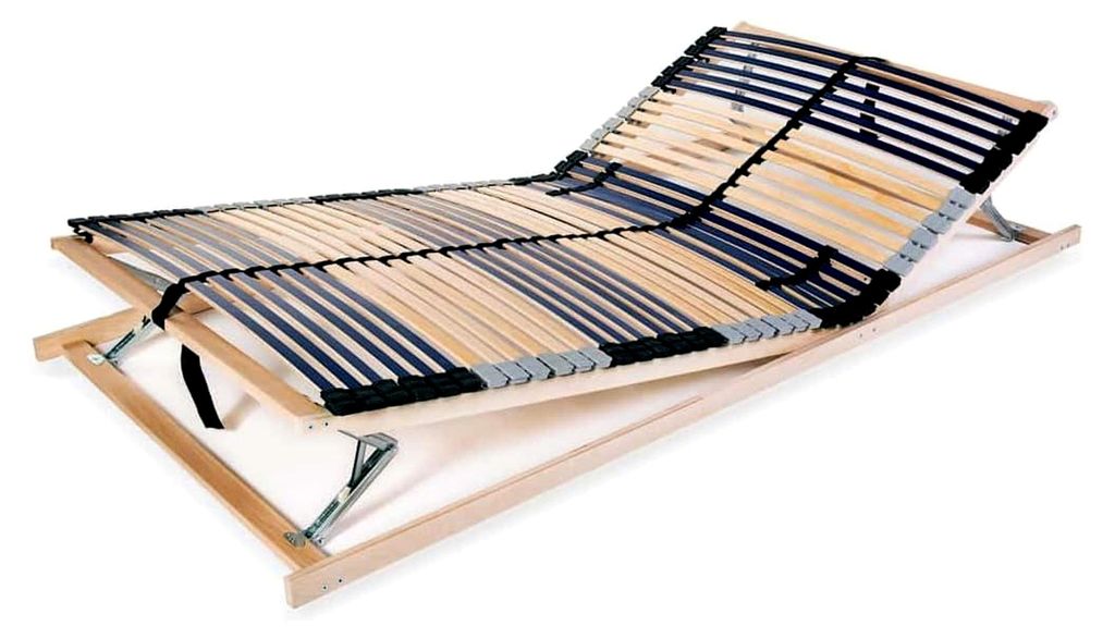 Lattenrost mit 42 Latten und 7 Zonen 120 x 200 cm, einfach zu montieren für Schlafzimmer und Hotelzimmer