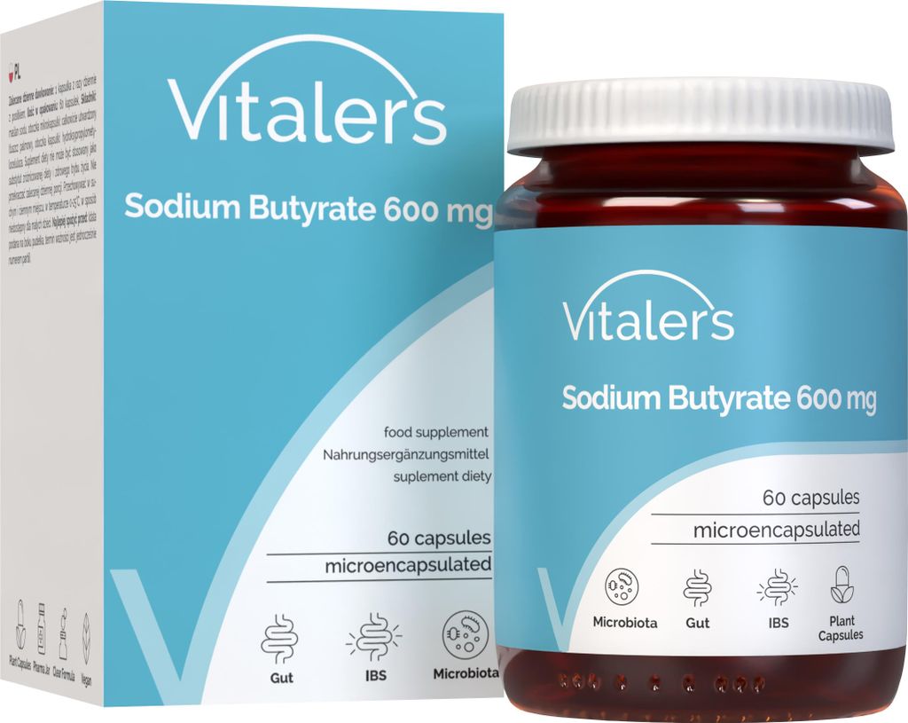 Butirrato di sodio Vitaler - 60 capsule, vegano, Immagine del prodotto 