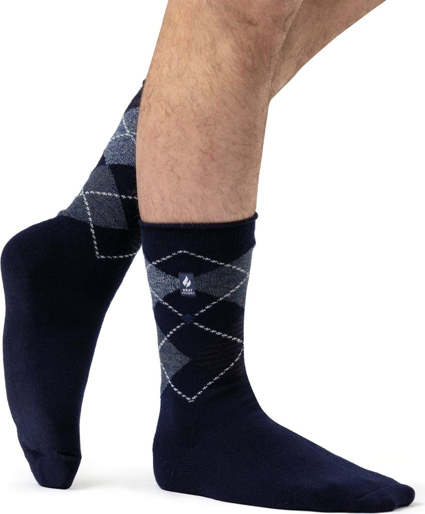 Herren Ultralite Wicklam Argyle Socken – Marineblau & Blau