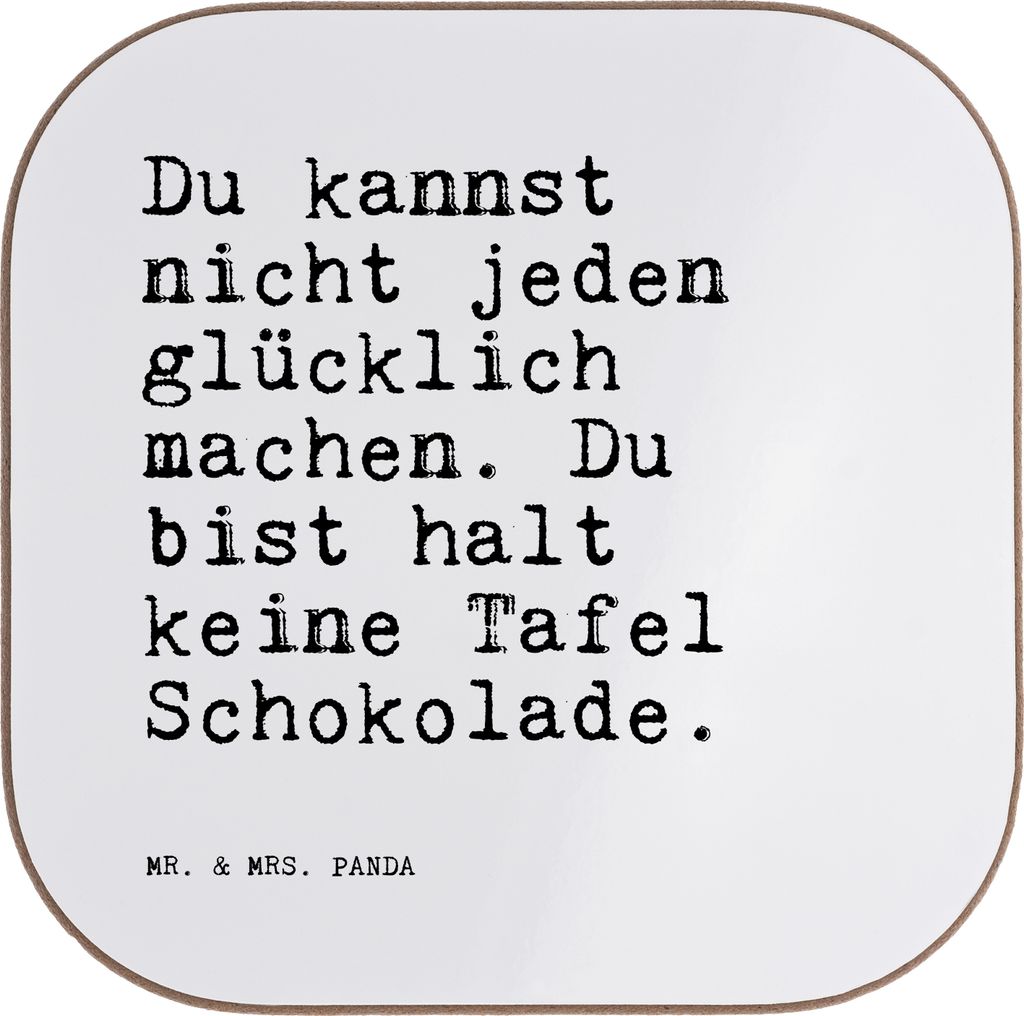 Mr. & Mrs. Panda Untersetzer für Gläser Du kannst nicht jeden... - Weiß - Geschenk, Spruch Sprüche Weisheiten Zitate Lustig Weisheit Worte, Get...