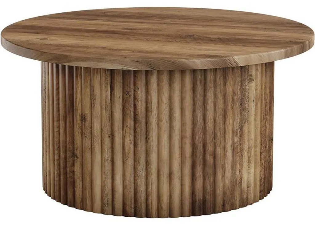 Grande table basse marron 89 cm HOGA-XK00816, plateau robuste et stable