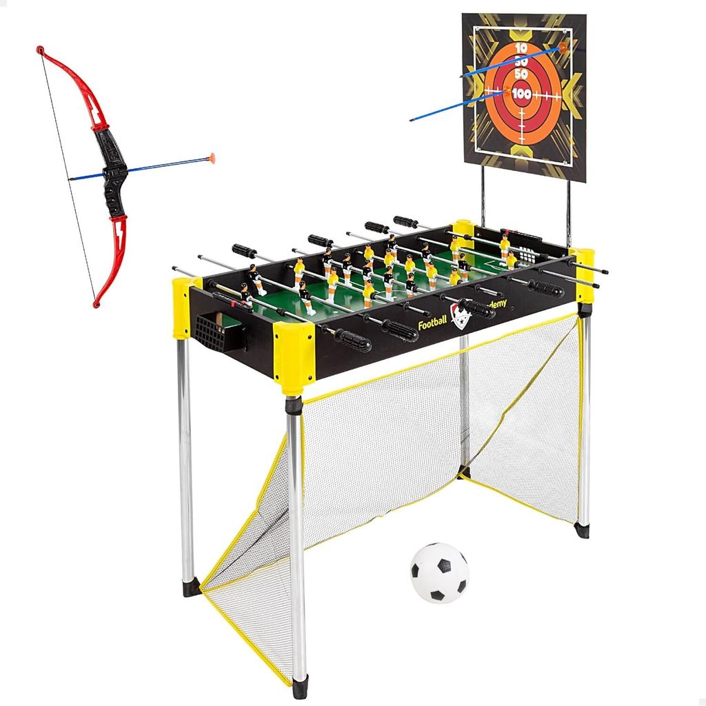 COLORBABY Spiele Multispieltisch 5 in 1 Tischfußball Tischtennis Air Hockey Schießen