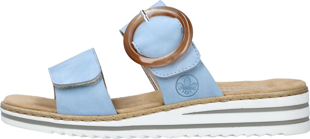 Rieker Mules - Sky Blue Faux Leather Veľkosť: 38 Regular Obrázok produktu 